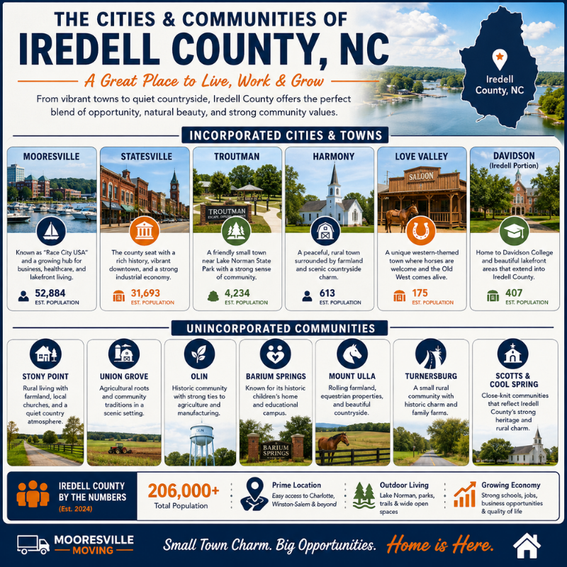 cities in iredell county